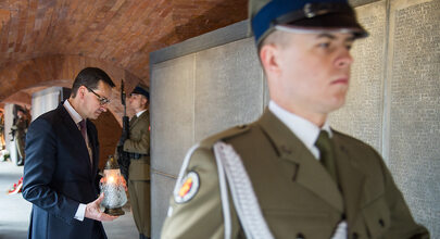 Morawiecki oddał hołd oficerom pomordowanym w Katyniu