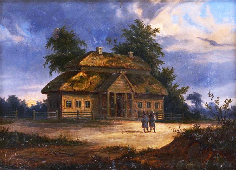 Dwór Ludwika Tadeusza Kościuszki na obrazie Alberta Żametta, 1847 r.