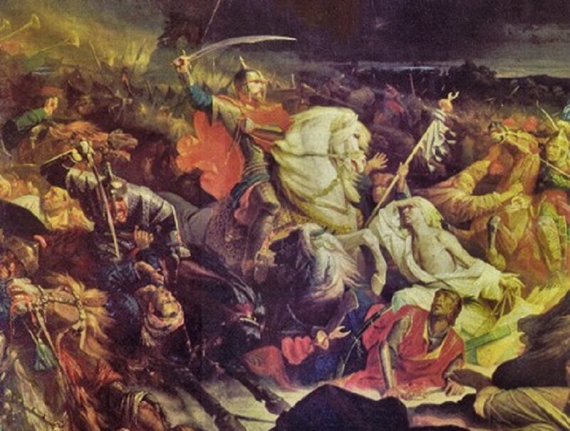 Bitwa na Kulikowym Polu. Autor obrazu: Adolphe Yvon