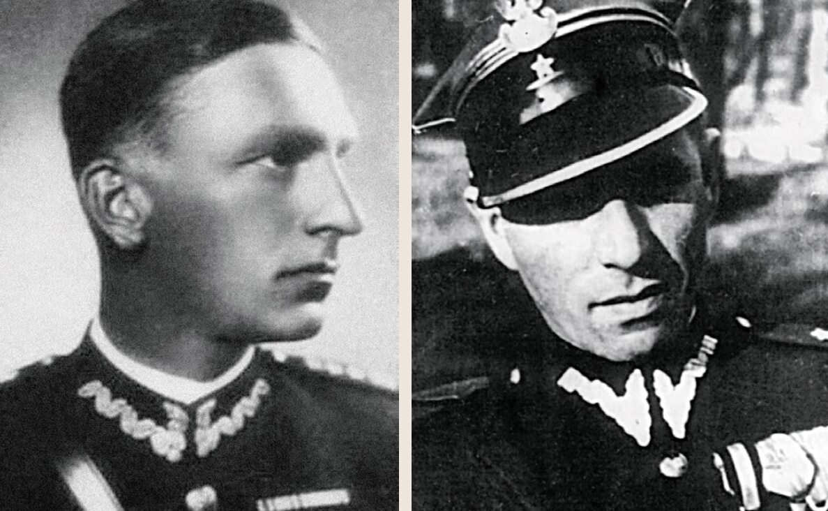 Od lewej: kapitan Franciszek Dąbrowski oraz major Henryk Sucharski