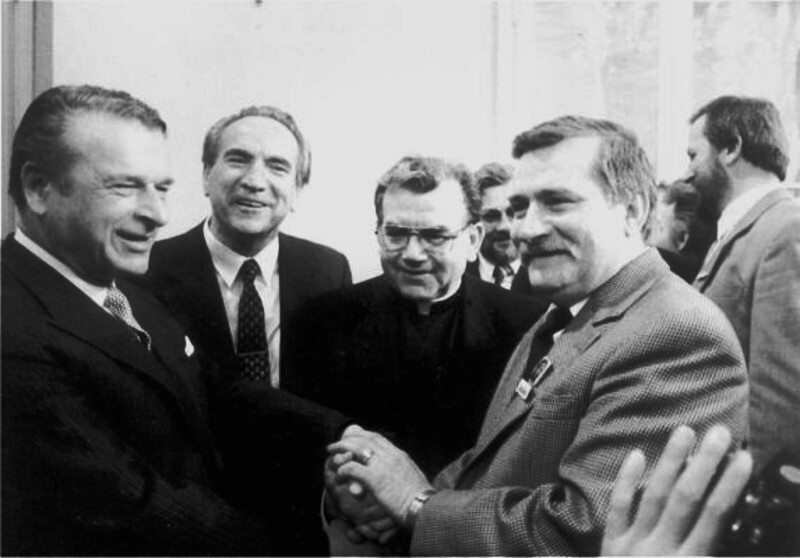 Lech Wałęsa i Czesław Kiszczak