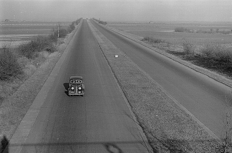 Autostrada w Niemczech, l. 50-te XX wieku.