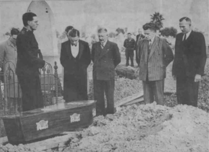 Pogrzeb Człowieka z Somerton, 14 czerwca 1949 r.