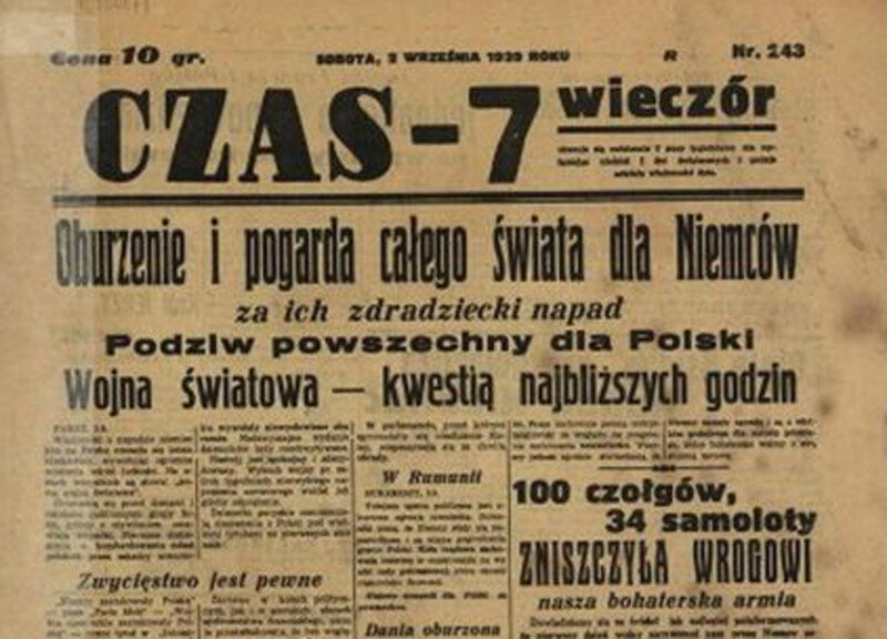 "Czas-7", 2 września Dziennik trafnie ocenił wydarzenia, których świadkiem było polskie społeczeństwo. Niemiecka inwazja rzeczywiście oznaczała początek wojny światowej.