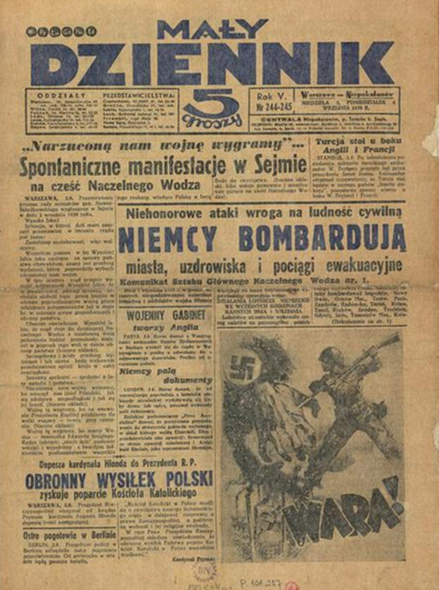 "Mały Dziennik", 3 września Katolicki "Mały Dziennik" rzetelnie informował o pierwszych niemieckich zbrodniach w Polsce.