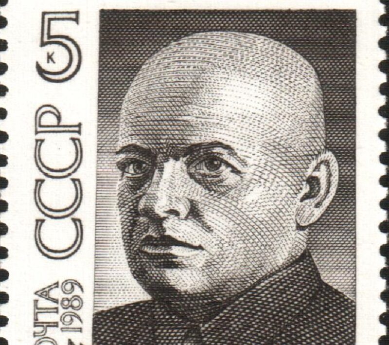 Stanisław Kosior na sowieckim znaczku pocztowym z 1989 roku (W 1956 roku Kosior został zrehabilitowany)